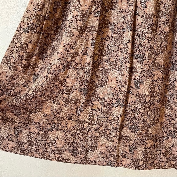 Vintage French Cottagecore Prairie Floral Skirt Modal Modest Dainty Pleated - Picture 8 of 10